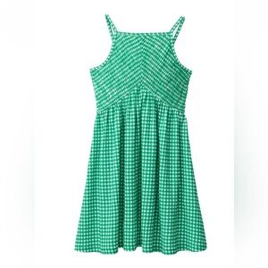 Zara Green and White Gingham Dress